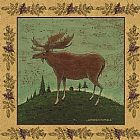 Warren Kimble Folk Moose painting